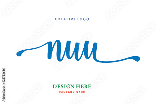 NUU lettering logo is simple, easy to understand and authoritative photo