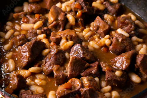 Beef stew with beans and vegetables
