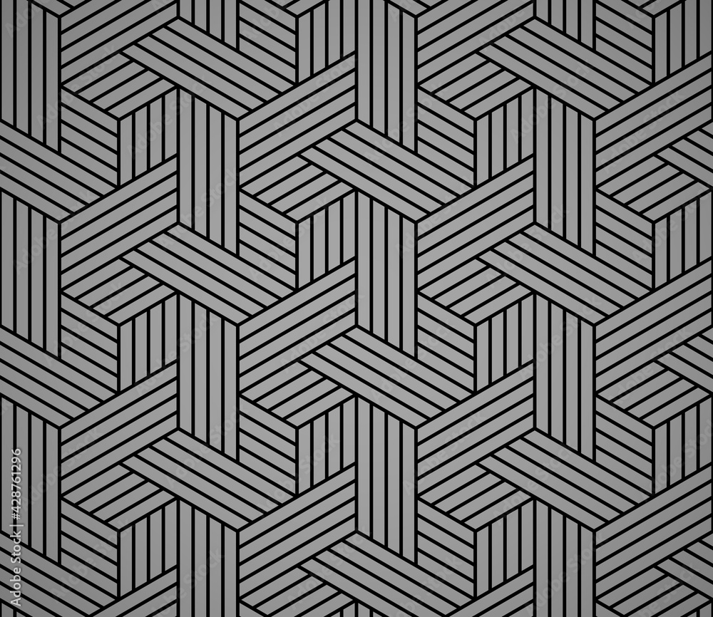Abstract geometric pattern with stripes, lines. Seamless vector background. Black and gray ornament. Simple lattice graphic design Abstract geometric pattern with stripes, lines. Seamless vector background. Black and gray ornament. Simple lattice graphic design