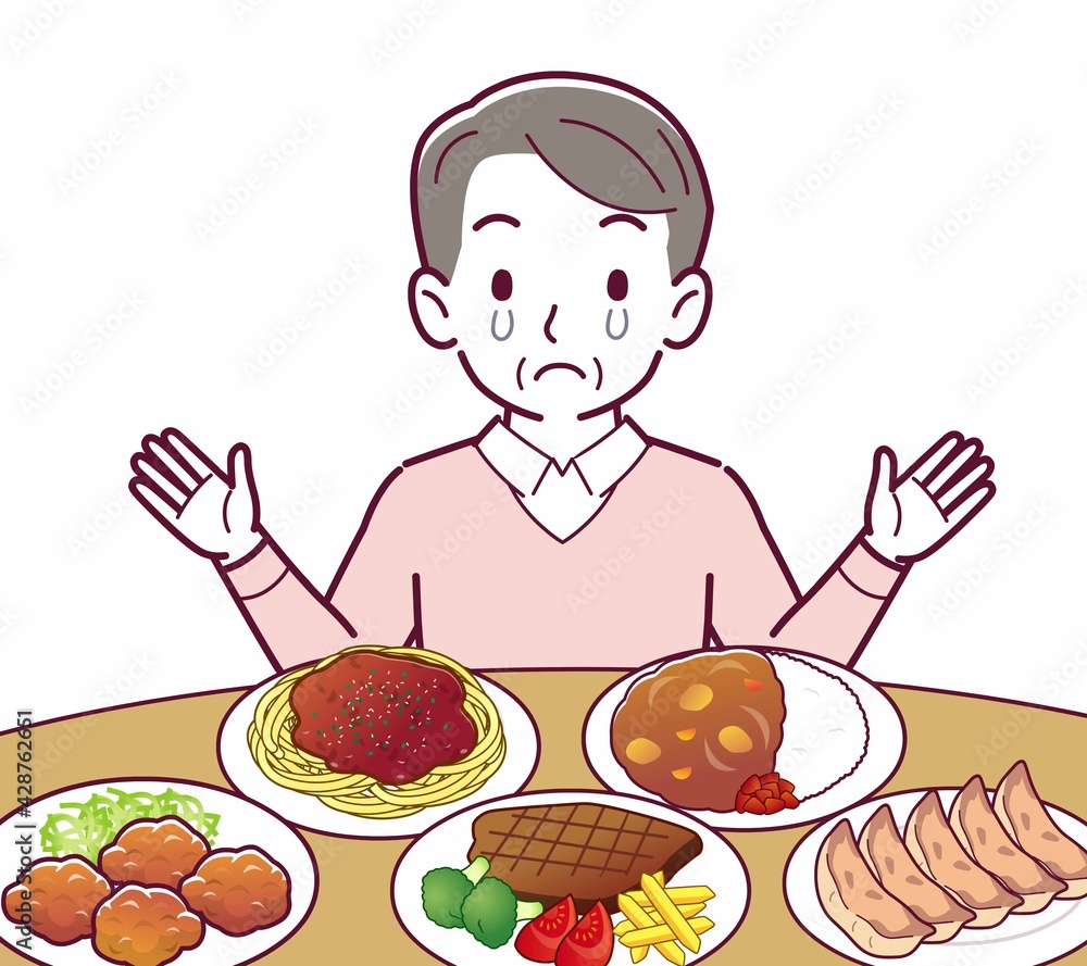 たくさん食べ物を食べる人