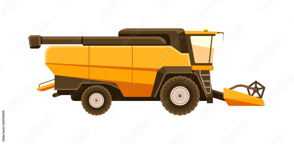Harvester or combine isolated on white background Harvester or combine isolated on white background