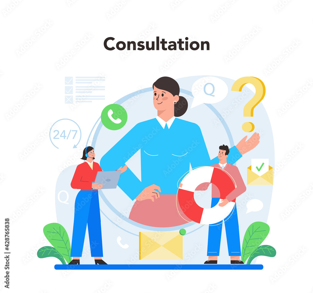 Call center or technical support concept. Idea of customer service. Call center or technical support concept. Idea of customer service.