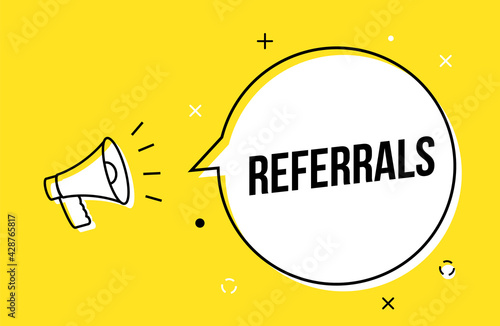 Referral spread icon friend customer icon review marketing referral megaphone