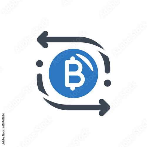 Bitcoin transaction icon