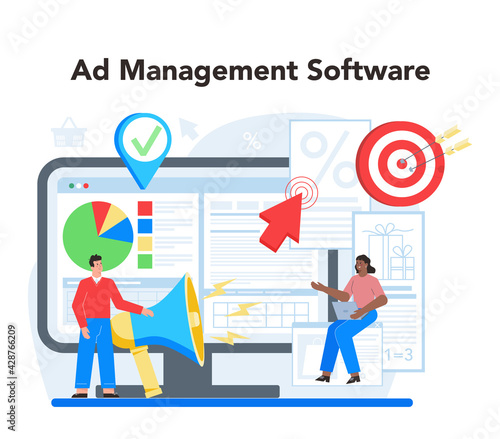Contextual advertsing online service or platform. Marketing campaign