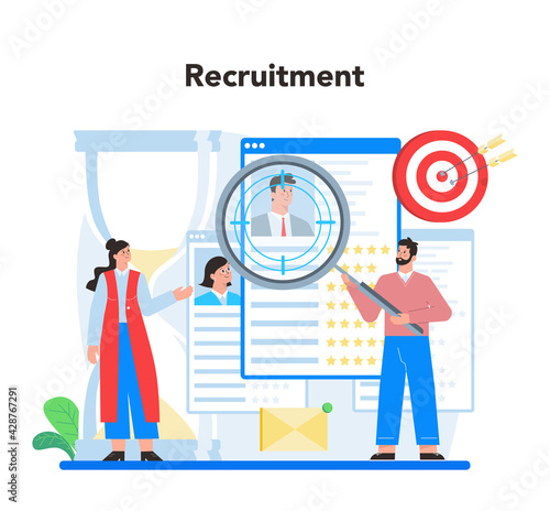 Job interview concept. Idea of employment and hiring procedure