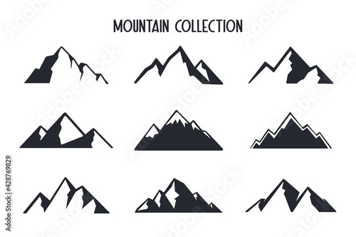 Mountain vector Camping activity ideas Hiking in summer Isolated on background.