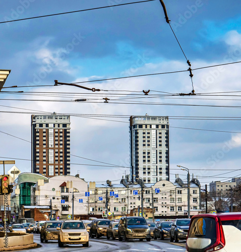 view in the center of the city of Chelyabinsk near the Opera House photo