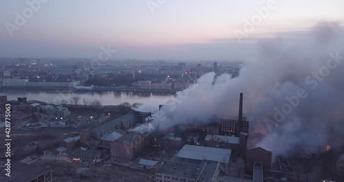 Nevskaya Manufactura is on fire