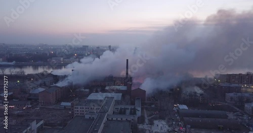 Nevskaya Manufactura is on fire