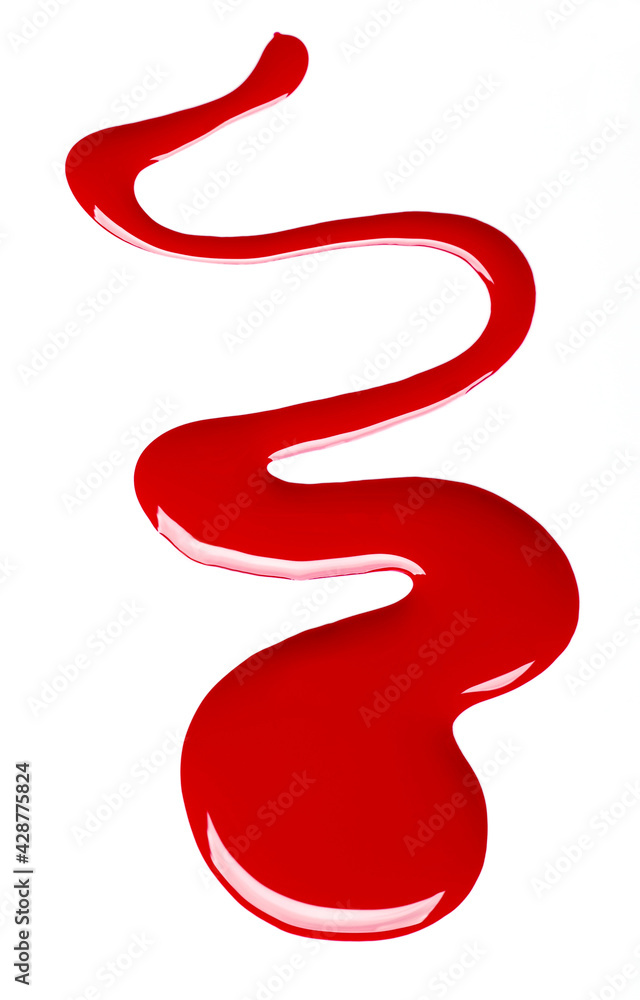 Nail polish spilled isolated on a white Nail polish spilled isolated on a white