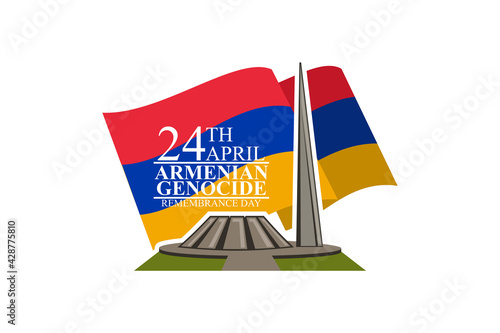 April 24, Armenian Genocide Remembrance Day vector illustration. Suitable for greeting card, poster and banner.
