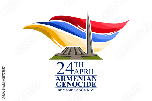 April 24, Armenian Genocide Remembrance Day vector illustration. Suitable for greeting card, poster and banner.