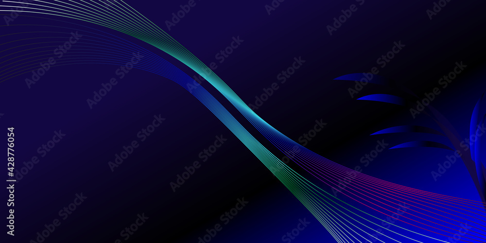 Fototapeta premium abstract blue wave background