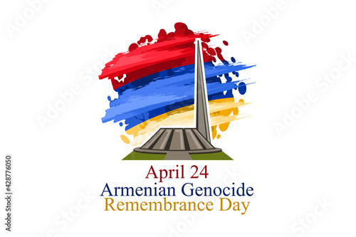 April 24, Armenian Genocide Remembrance Day vector illustration. Suitable for greeting card, poster and banner.