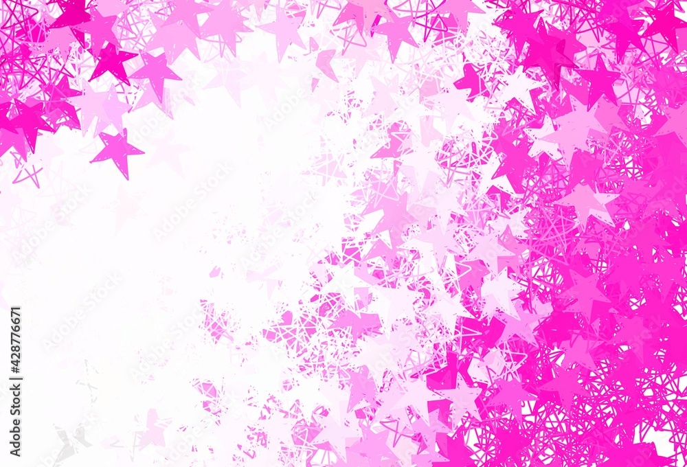 Light Pink vector texture with beautiful stars. Light Pink vector texture with beautiful stars.