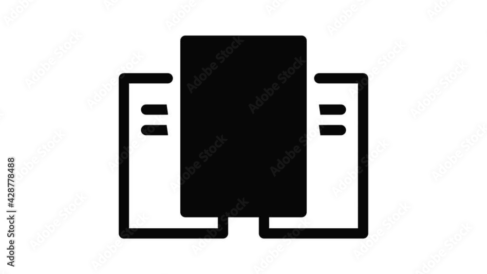 Star paper icon animation outline best object on white background Star paper icon animation outline best object on white background