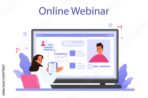 Gastroenterology doctor online service or platform. Idea of health care