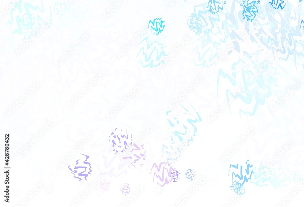 Light Pink, Blue vector backdrop with wry lines.