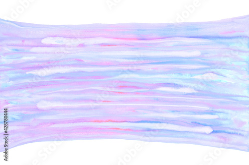 colorful rainbow wave abstract on natural watercolor hand paint background, illustration, line art