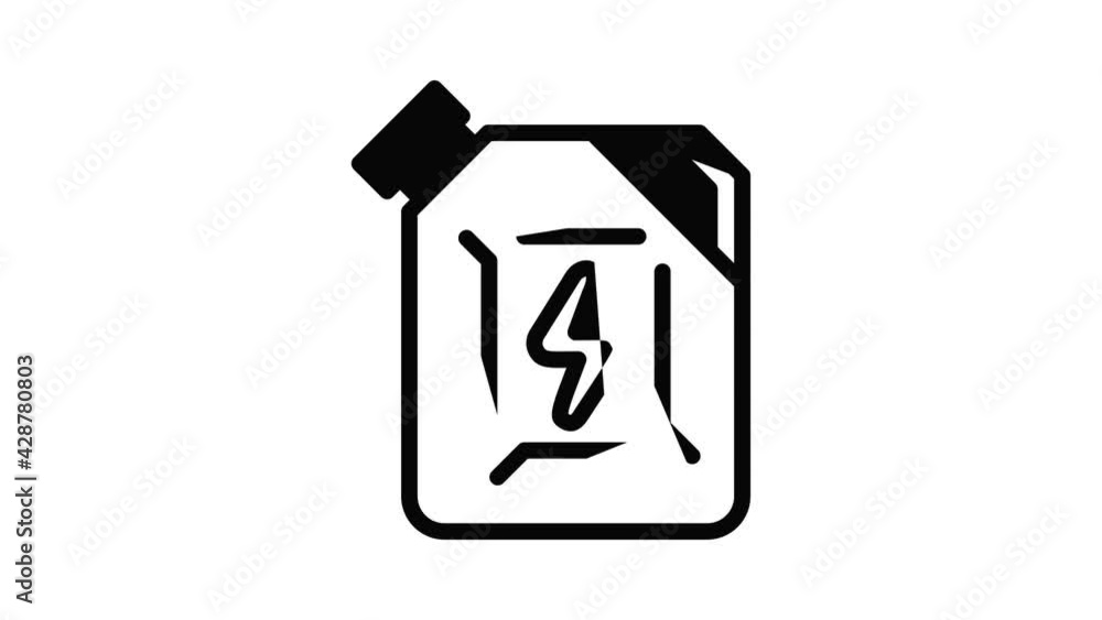 Fuel canister icon animation outline best object on white background Fuel canister icon animation outline best object on white background