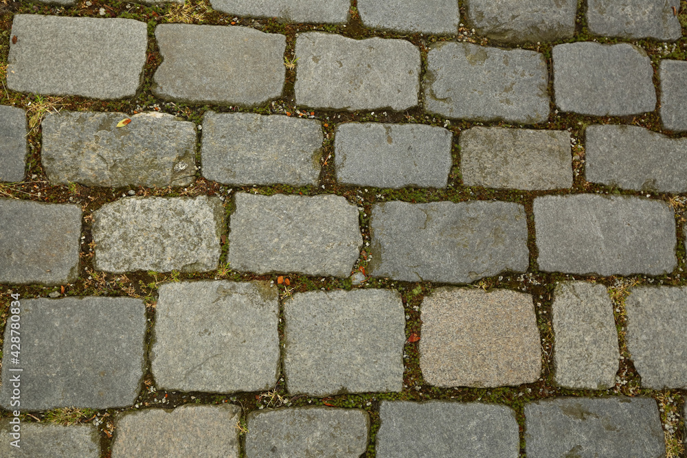 Fototapeta premium Paved street from above