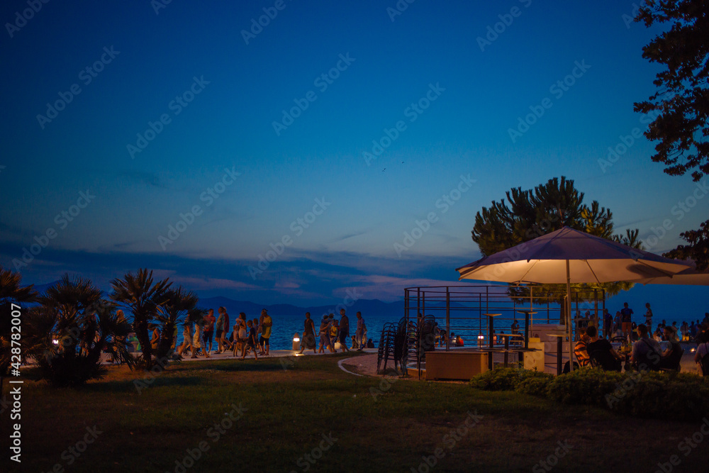 Fototapeta premium summer night sunset in zadar 