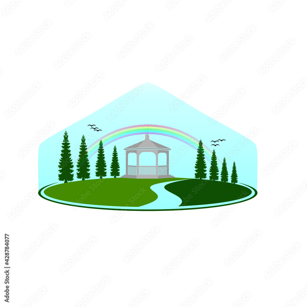 vector gazebo logo for the garden business Stock Vector Adobe Stock