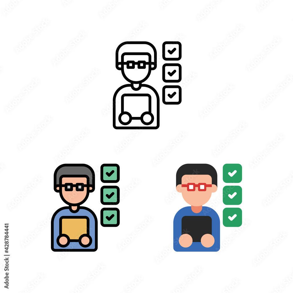 Product Manager checklist product, icon, Logo, and illustration