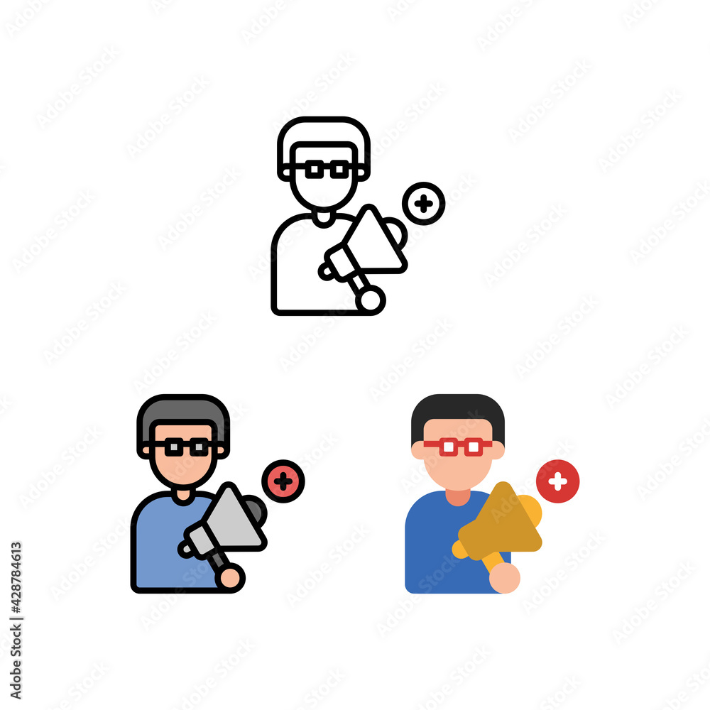 Product Manager add advertisement to increase, icon, Logo, and illustration Product Manager add advertisement to increase, icon, Logo, and illustration
