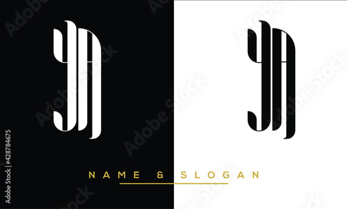 YB, BY, Y, B  Abstract Letters Logo Monogram