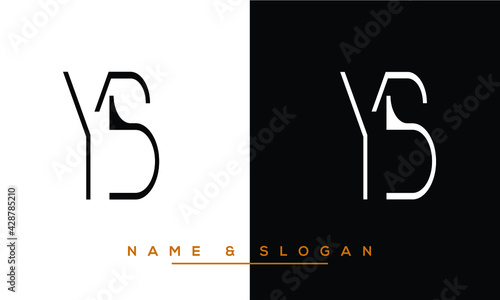 YB, BY, Y, B  Abstract Letters Logo Monogram