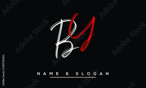 YB, BY, Y, B  Abstract Letters Logo Monogram