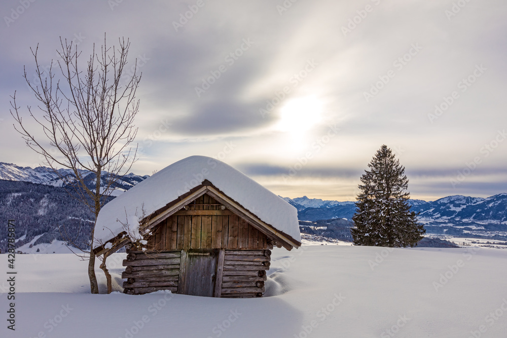 Winter - Allgäu - Stadel - Alpen - Schnee - malerisch