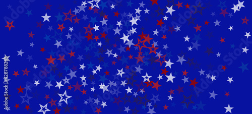 National American Stars Vector Background. USA 4th of July Memorial Labor 11th of November Independence President's Veteran's Day