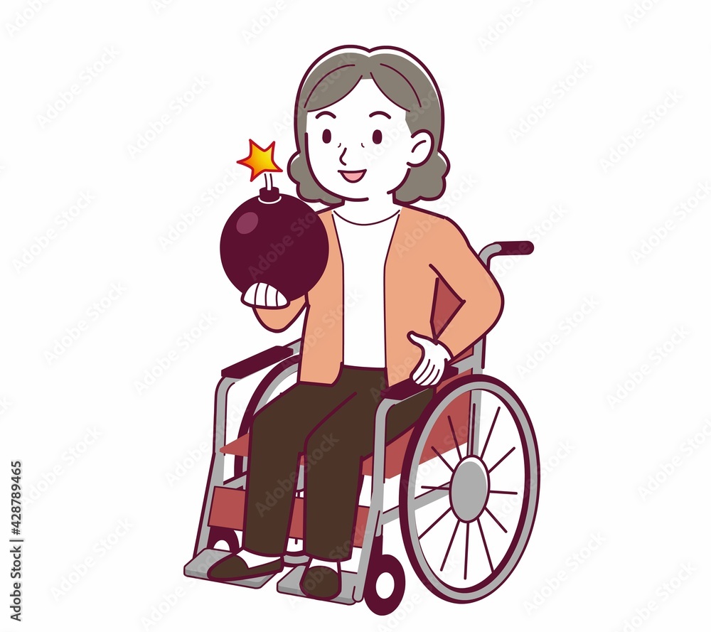 Elderly woman with gray hair Elderly woman with gray hair