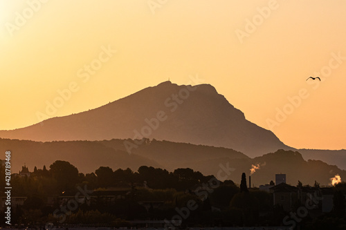 Sainte-Victoire mountain in the morning light