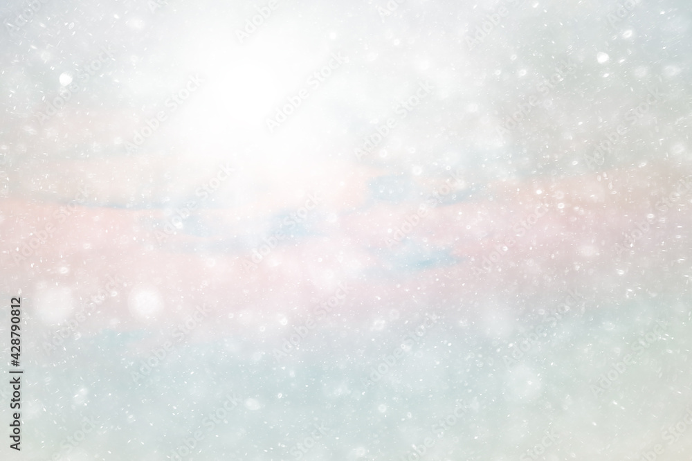 Fototapeta premium abstract snow background sky snowflakes gradient