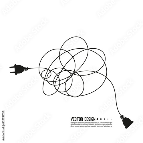 Electric plug icon