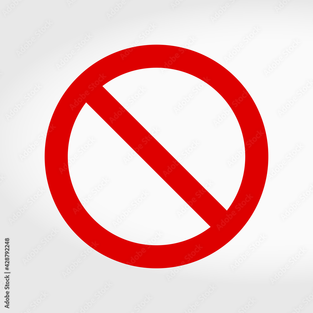 No symbol. Empty prohibition sign. Forbidden round sign template. Vector illustration No symbol. Empty prohibition sign. Forbidden round sign template. Vector illustration