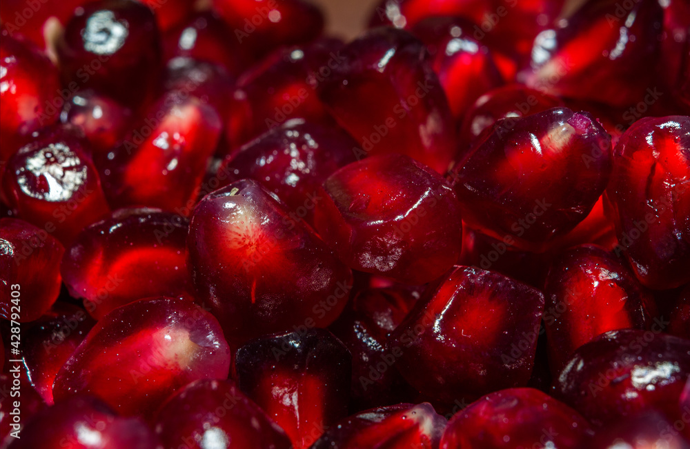 pomegranate seeds background