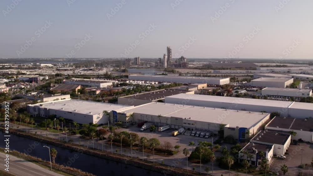 Aerial video Titan America Cement plant Hialeah Miami FL USA Aerial video Titan America Cement plant Hialeah Miami FL USA