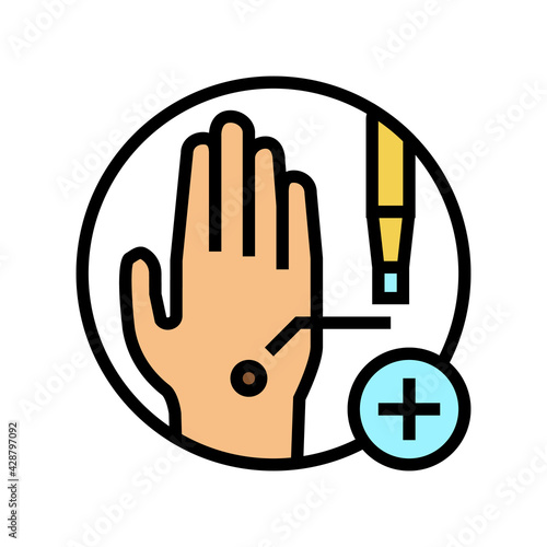 skin biopsy color icon vector. skin biopsy sign. isolated symbol illustration