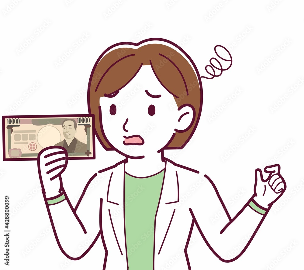 Young woman in a lab coat Young woman in a lab coat
