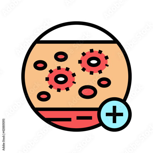 skin infections color icon vector. skin infections sign. isolated symbol illustration