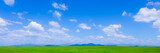 緑の草原と青空パノラマ