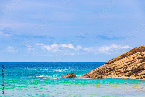 Nai Thon Naithon Beach bay turquoise clear water Phuket Thailand. photo