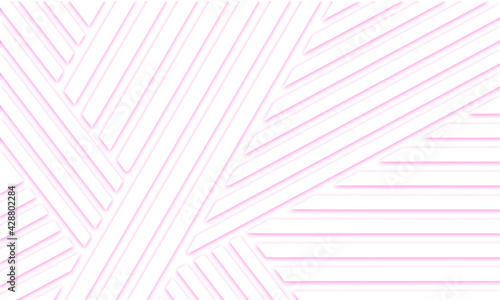 interlocking straight lines pattern background with pink shadows.