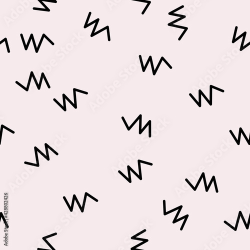 ZigZag shape vector. Monochrome and simple wallpaper or ornament.