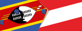 Swaziland and Austria flags, two vector flags.